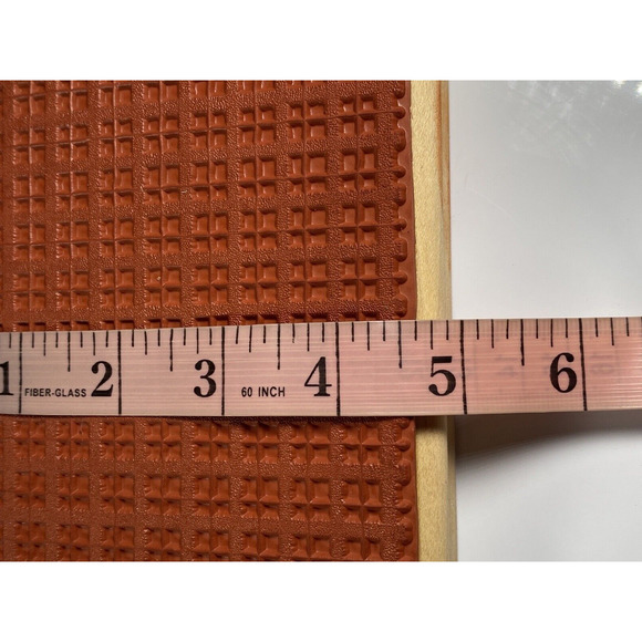 Stampin Up! Stipple Plaid 2001 Large Wood Mount Block Stamp Used Once - Picture 8 of 10